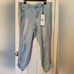 Almost Famous Light Blue Distressed Jeggings